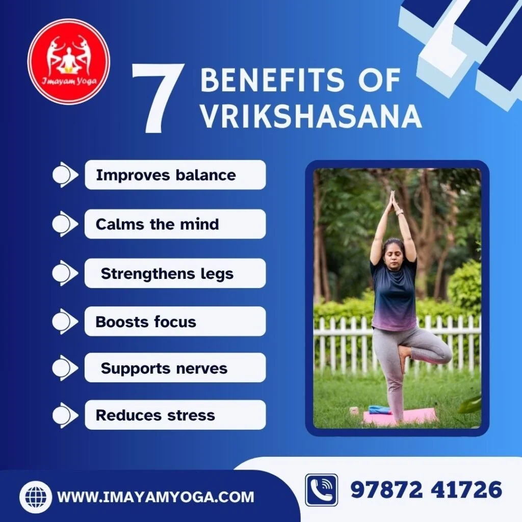 Benefits of Vrikshasana at Imayam Yoga Center Tirunelveli